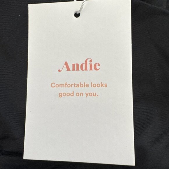 Andie Nantucket Women L Tall Black 1 Piece Swimsuit A0171 NWT One Shoulder 9538 - Picture 9 of 16